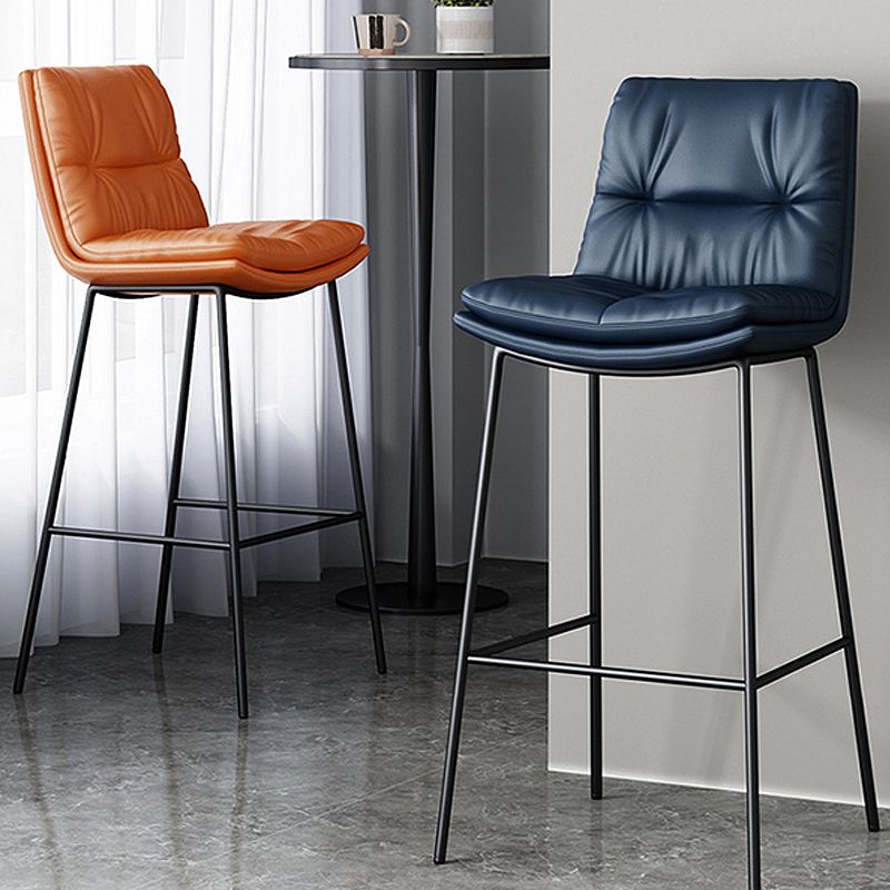 Contemporary Leather Bar Stools Indoor Antique Finish Bar Stool Clearhalo 'Bar Furniture' 'Bar Stools' 'bar_stools' 'furn' 'furn_bar_stools' 'furniture_bar_stools' 'Kitchen & Dining Furniture' 'kitchen&dining_furn' 'kitchen' 'kitchen_furn' Furniture' 1200x1200_c6c312eb-0d1b-4718-bd97-184a871fa354
