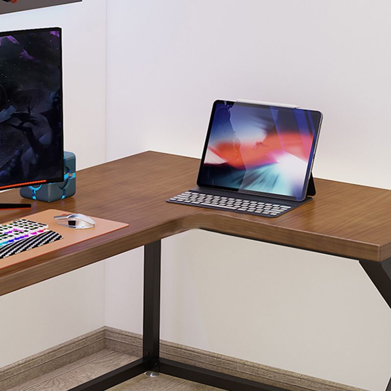 Modern Solid Wood Writing Desk 29.53" Tall Sled Base Corner Office Desk Clearhalo 'furn' 'furn_office_desk' 'Furniture' 'Office Desks' 'Office Furniture' 'office_desk' 1200x1200_c6c49f2e-8800-439e-b886-34a2f7a1343e