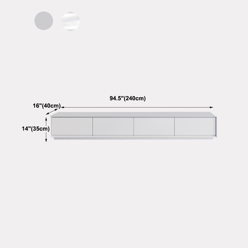 Contemporary TV Console White Wood/Stone Top TV Stand with Soft Close Drawers Clearhalo 'furn' 'furn_tv_stands_entertainment_centers' 'Furniture' 'Living Room Furniture' 'TV Stands & Entertainment Centers' 'TV Stands & Media Storage Furniture' 'tv_stands_entertainment_centers' 1200x1200_c6c59359-0f29-46df-a135-7134afe78aca