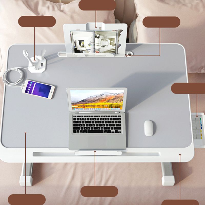 Contemporary T-Shape Writing Desk Curved Adjustable Office Desk