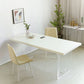 Wood Top Dining Table Double Pedestal Table for Home Kitchen Dinner