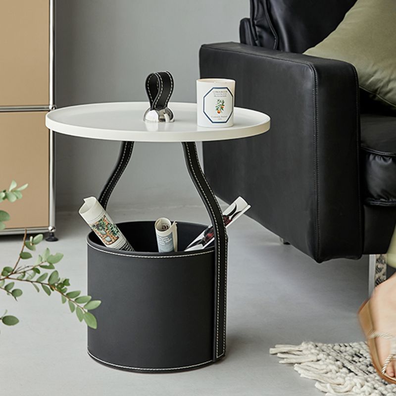 Tavolo da divano rotondo del vassoio rotondo da 19,68 "tavolo da divano di divano di divani laterale