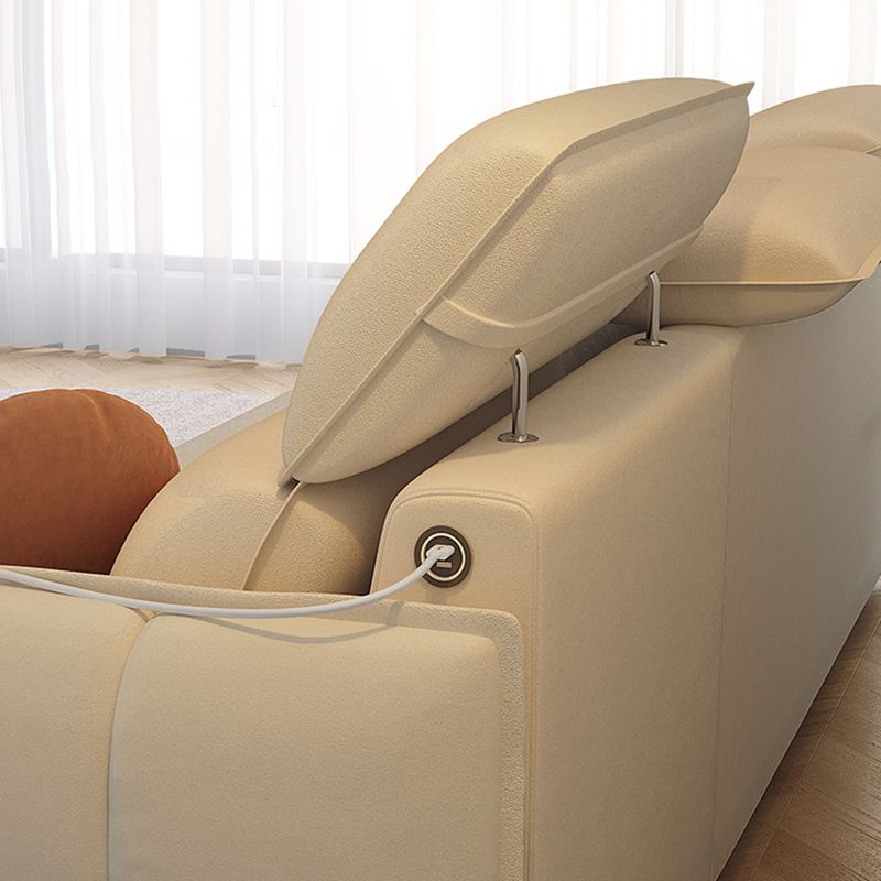 Moderno e contemporaneo in finta pelle imbottita di divano futon in bianco