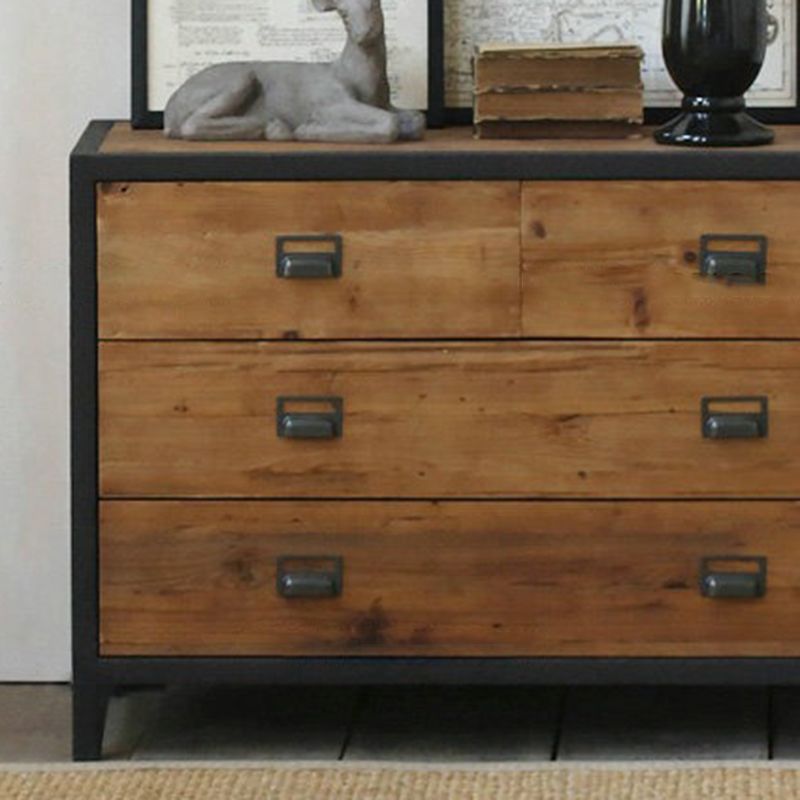 Madera sólida de cofre de almacenamiento tradicional de 13.65 pulgadas de ancho