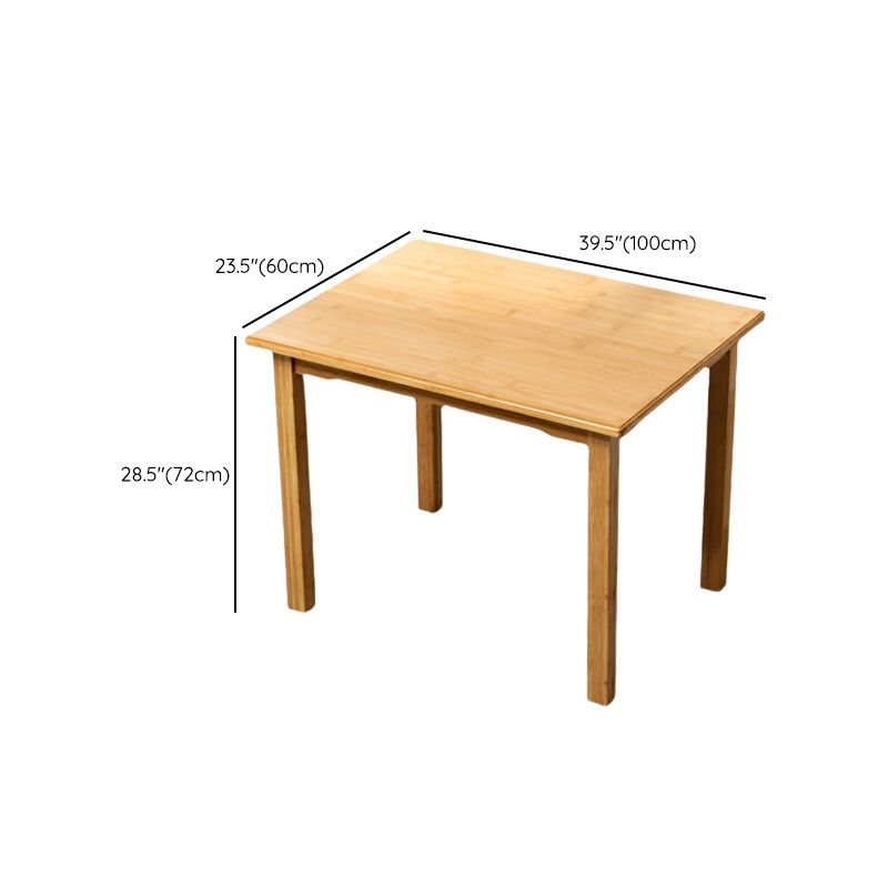 Modern Rectangle Dining Table for Home Brown Wood Dinette Table