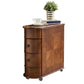 2-Drawer Wood Side Table North European Geometric Corner Table