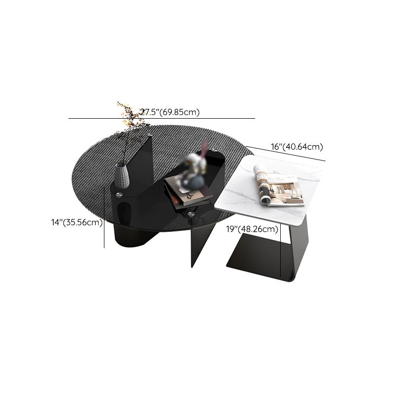 Tavoli da cocktail in vetro rotondo in vetro