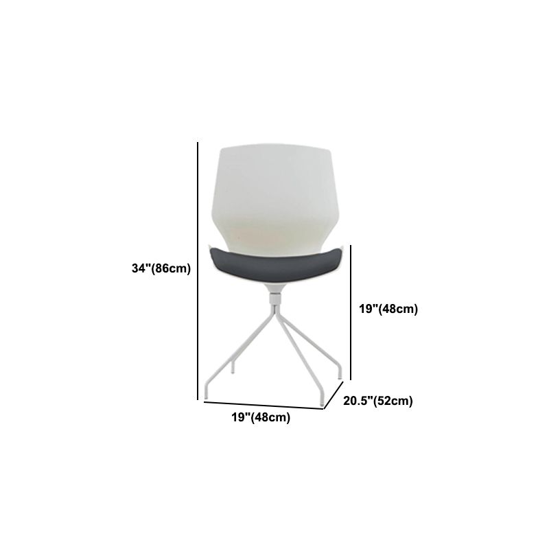 Modern No Wheels Desk Chair White Cotton Armless Office Chair Clearhalo 'furn' 'furn_office_chair' 'Furniture' 'Office Chairs' 'Office Furniture' 'office_chair' 1200x1200_c6cbd718-846b-4f4b-ad1f-f19fee823808