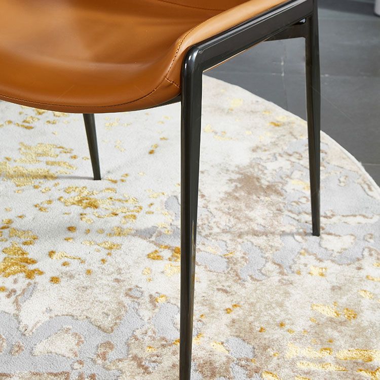 Faux Leather Dining Chairs Industrial Style Patio Dining Chair with Black Legs Clearhalo 'Dining Chairs' 'Dining Tables & Seating' 'dining_chair' 'furn' 'furn_dining_chair' 'Furniture' 'Kitchen & Dining Furniture' 1200x1200_c6cc83f9-f6af-4279-bf7c-c4358e3076c0