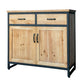 Industrial Natural Solid Wood Cabinet with Shelf and 2 Doors Clearhalo 'Cabinets & Chests' 'cabinets_chests' 'furn' 'furn_cabinets_chests' 'Furniture' 'Living Room Furniture' 1200x1200_c6cd32ac-47ef-42ae-a144-6adb822b7924