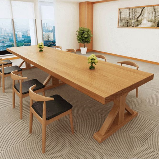 Escritorio de escritura moderno de 30 "H escritorio rectangular de madera sólida de pino