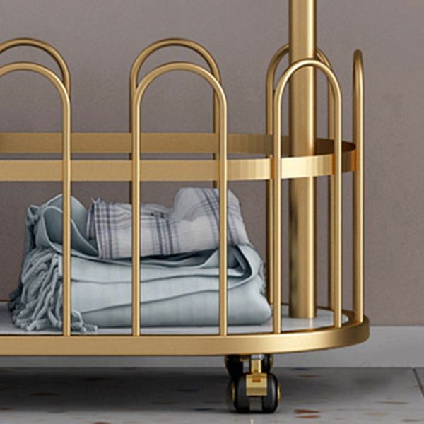 Zeitgenössische Schicht -Rack -Kleiderhaken Metallbedeckungsregal mit Lagerung