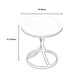 21.6 "Tall Pedestal End Table Modern Stone Top Side Table for Living Room