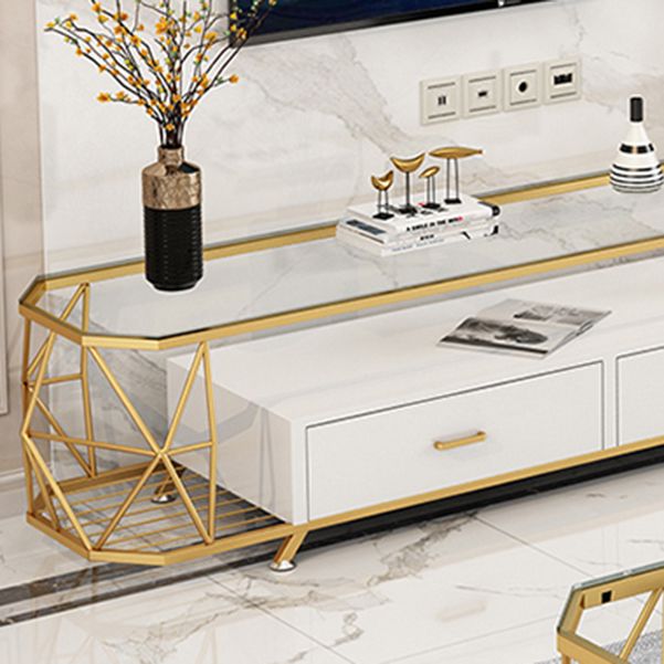 Sala de estar abierta almacenamiento de televisión gabinete de televisión de lujo con cajones de deslizamiento