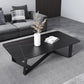 X-Base Coffee Cocktail Table Rectangle Coffee Table with Marble Top Clearhalo 'Coffee & Accent Tables' 'Coffee Tables' 'coffee_tables' 'furn' 'furn_coffee_tables' 'Furniture' 'Living Room Furniture' 1200x1200_c6d03760-c79b-4621-bf3f-e202b558c572