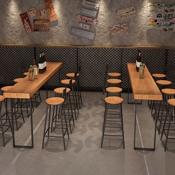Tavolo da pub moderno altezza in legno massiccio tavolo da bar rettangolo per interno