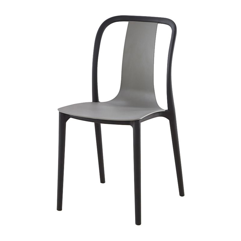 Silla de comedor de plástico sin brazo de comedor moderno