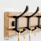Zeitgenössischer Eingangs -Kit Holzwand montiert Doppelteckhaken enthalten Hallstand