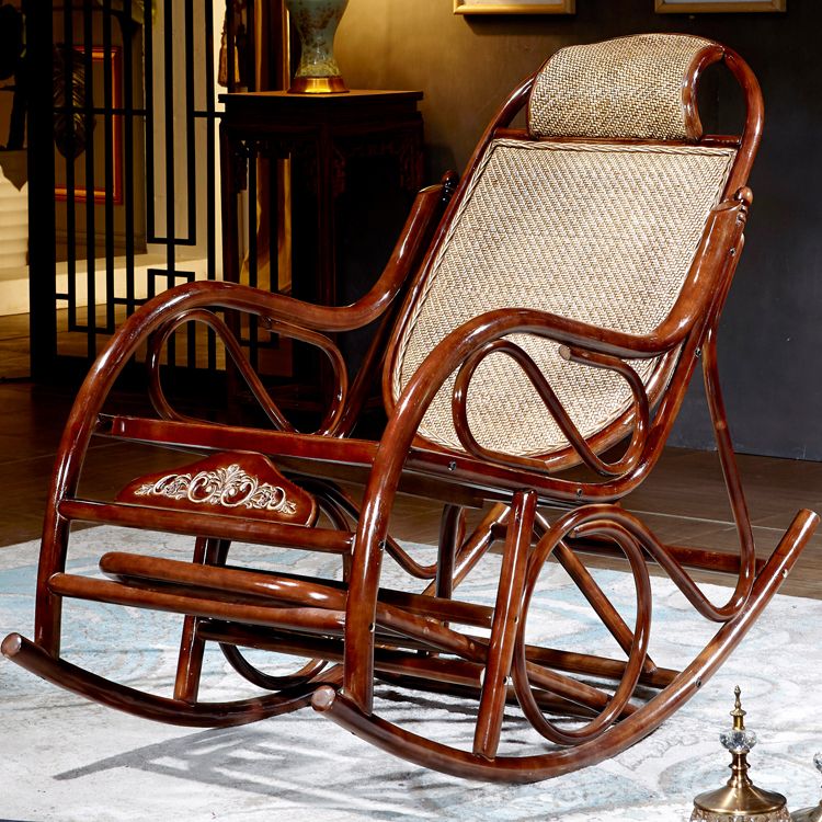 Silla mecedora tradicional mimbre sólido sólido colrillo de fallecimiento
