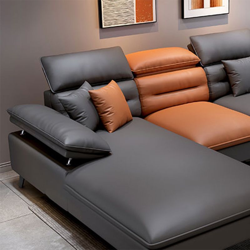 Pillow Top Arm Sofa Reversible Modular L-Shape Furniture Sectionals