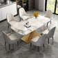 Nordic Glam Style Sintered Stone Rectangle Table Set 1/2/5/7 Pieces Dining Set Clearhalo 'Dining Room Sets' 'Dining Tables & Seating' 'dining_room_set' 'furn' 'furn_dining_room_set' 'Furniture' 'Kitchen & Dining Furniture' 1200x1200_c6d5a390-f052-4b3a-a7c1-5a0b2dc83ae2