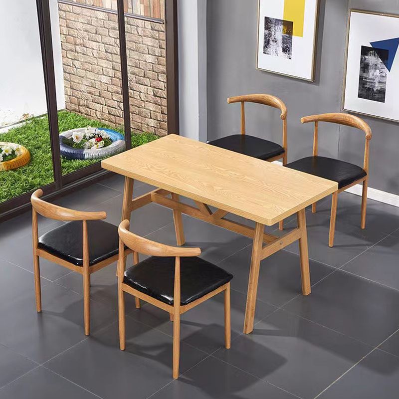 Manufactured Wood 3/5 Pcs Dinette Set with Matte Finish Dining Table and Chairs