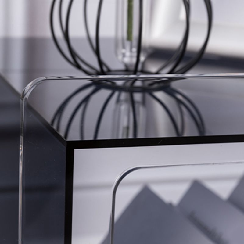 Modern Square End Table Double Tier Corner Table with Storage Clearhalo 'Coffee & Accent Tables' 'End & Side Tables' 'end_side_tables' 'furn' 'furn_end_side_tables' 'Furniture' 'Living Room Furniture' 1200x1200_c6d6b306-af08-417a-b6dc-be9061401a41