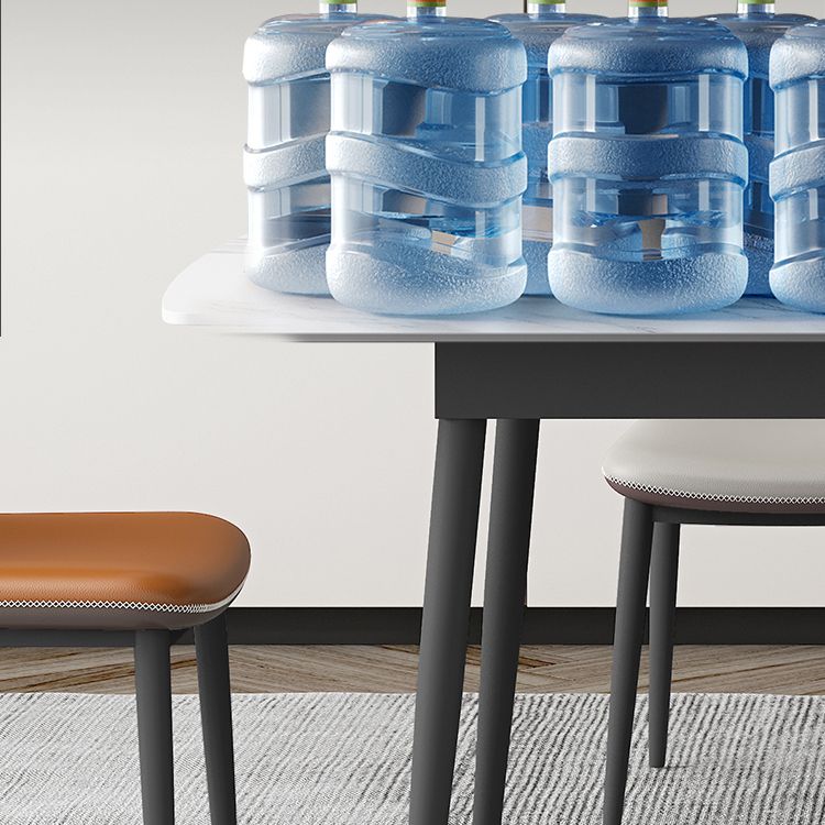 Modern Rectangle Stone Dining Table Set 1/4/5/7 Pieces Dining Set for Home Use Clearhalo 'Dining Room Sets' 'Dining Tables & Seating' 'dining_room_set' 'furn' 'furn_dining_room_set' 'Furniture' 'furniture_dining_room_set' 'Kitchen & Dining Furniture' 1200x1200_c6d8af5c-de48-4524-bddc-3ddce4f78f63