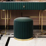 Metall Spiegelte Waschtisch mit 1 Schubladen Marmor Top -Schminktisch