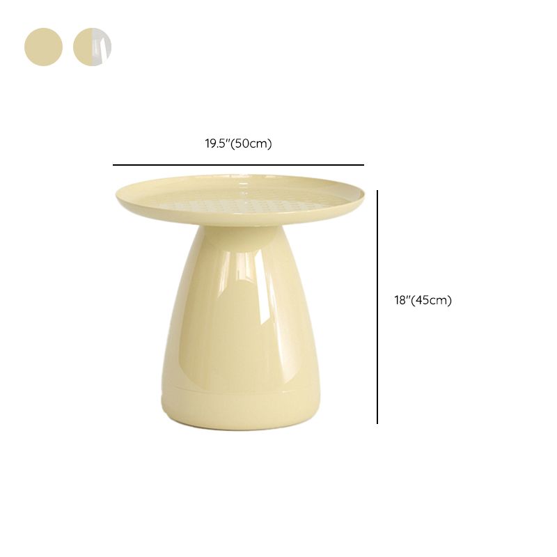 Pedestal End Table Plastic Round Side Sofa Side Accent Table with Tray Top Clearhalo 'Coffee & Accent Tables' 'End & Side Tables' 'end_side_tables' 'furn' 'furn_end_side_tables' 'Furniture' 'Living Room Furniture' 1200x1200_c6d9ec18-df2f-451b-9009-6196c8a29f4d