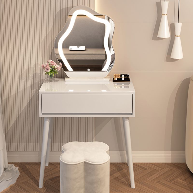 Tavolo da banco di vanità per trucco in legno contemporaneo con cassetti