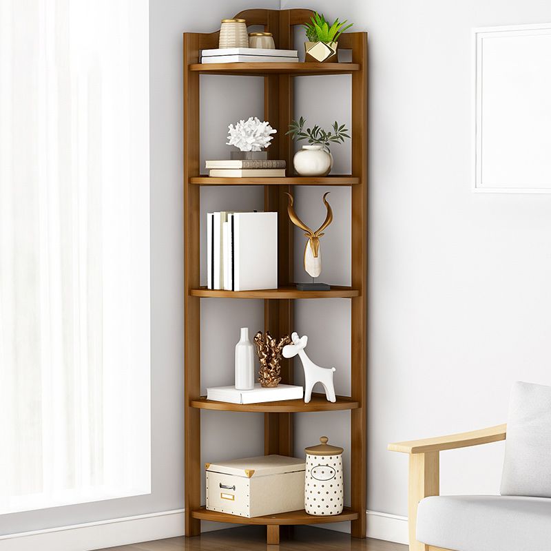 Mid Century Bamboo Corner Chest 12.2" Triangle Accent Chest with Storage Shelves Clearhalo 'Cabinets & Chests' 'cabinets_chests' 'furn' 'furn_cabinets_chests' 'Furniture' 'Living Room Furniture' 1200x1200_c6daccd9-2ae2-4468-993a-21e490034bca