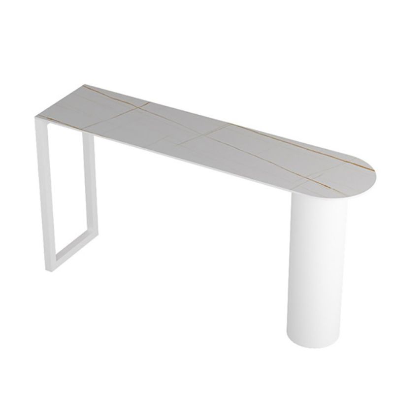 Stone Counter Table Iron Base 42-inch Height Contemporary Bar Table for Island Clearhalo 'Bar Furniture' 'Bar Tables' 'bar_tables' 'furn' 'furn_bar_tables' 'Furniture' 'furniture_bar_tables' 'Kitchen & Dining Furniture' 1200x1200_c6db0048-de7f-4e6a-a718-26e8ff6235c3