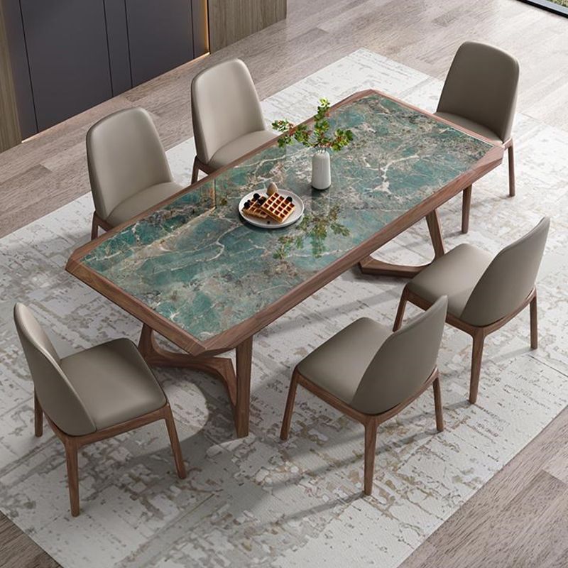 Designer Style 1/4/5/7 Pieces Dining Set Sintered Stone Dining Table with Leather Chairs Clearhalo 'Dining Room Sets' 'Dining Tables & Seating' 'dining_room_set' 'furn' 'furn_dining_room_set' 'Furniture' 'furniture_dining_room_set' 'Kitchen & Dining Furniture' 1200x1200_c6dbef95-9d35-4de6-bbd7-e8f6603f0931