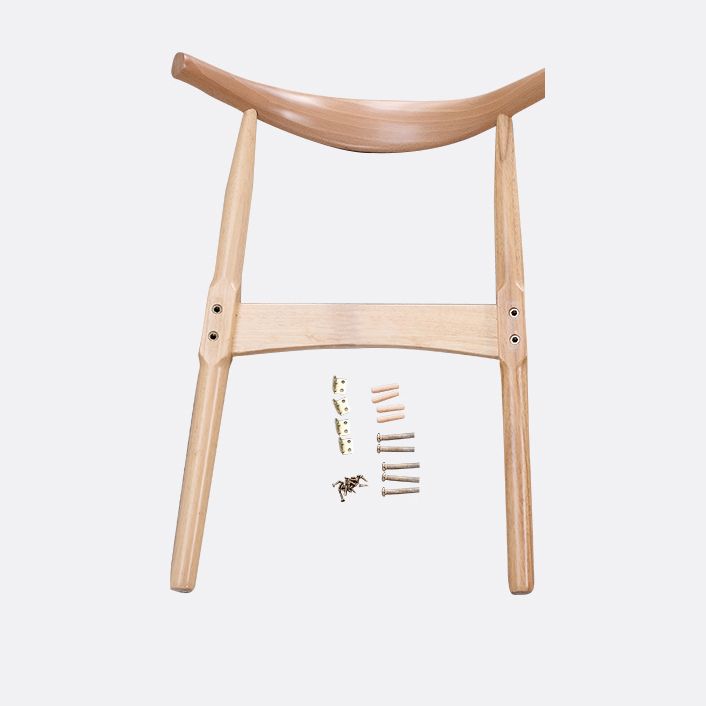 Scandinavian Style Wood Dining Chair Home Armless Open Back Dining Side Chair Clearhalo ' kitchen&dining_furn' 'Dining Chairs' 'Dining Tables & Seating' 'dining_chair' 'furn' 'furn_dining_chair' 'Furniture' 'furniture_dining_chair' 'Kitchen & Dining Furniture' 'kitchen' 1200x1200_c6dd0098-cb60-42d5-9ce5-b5b51593a2a4