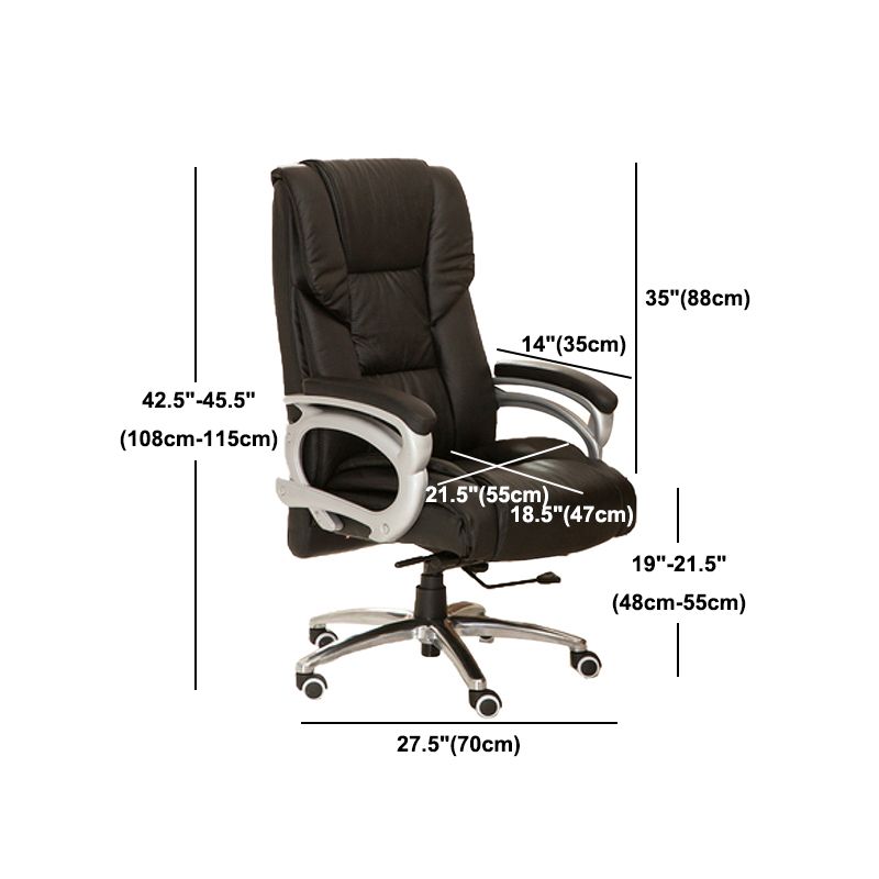 Metal Frame Modern Office Chair Swivel Computer Desk Chair with Padded Arms Clearhalo 'furn' 'furn_office_chair' 'Furniture' 'Office Chairs' 'Office Furniture' 'office_chair' 1200x1200_c6dd3ef5-0bbf-42be-b6e5-a599cd61231b