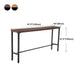 Wood Cocktail Bar Table with Rectangle Table Top Black Trestle Table - 41.3" H Clearhalo 'Bar Furniture' 'Bar Tables' 'bar_tables' 'furn' 'furn_bar_tables' 'Furniture' 'furniture_bar_tables' 'Kitchen & Dining Furniture' 1200x1200_c6dd8e5a-a9c8-4d52-826e-45c844e4e86e