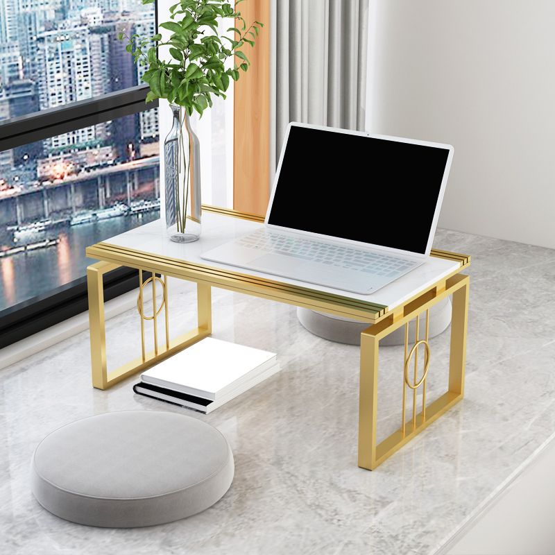 Tavolino da caffè top rettangolare, tavolo da cocktail da 11,81 "H in slitta