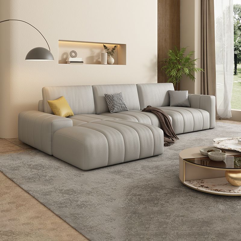 Le macchie scandinave-resistenti per il soggiorno del braccio quadrato di divano e chaise