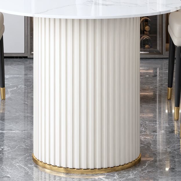 Irregular Island Sintered Stone Dining Table Modern Table in White with Metal Double Pedestal Clearhalo ' dining_table' 'Dining Tables & Seating' 'Dining Tables' 'furn' 'furn_dining_table' 'Furniture' 'furniture_dining_table' 'Kitchen & Dining Furniture' 'kitchen&dining_furn' 'kitchen' 'kitchen_dining_table' 1200x1200_c6de537a-1ad6-4c09-8222-e532b09b50cf