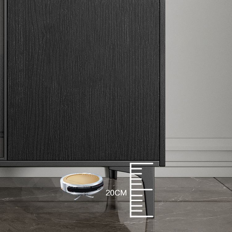 Stone Top Dining Room Sideboard Cabinet Modern Credenza with Drawer and Glass Door Clearhalo 'buffet_sideboard' 'Buffets & Sideboards' 'furn' 'furn_buffet_sideboard' 'Furniture' 'Kitchen & Dining Furniture' 1200x1200_c6dea210-06fc-40df-914d-6a1f33ed0e34