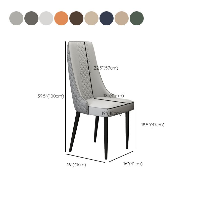 Silla lateral de comedor de tela silla sin brazo moderna para uso de la cocina