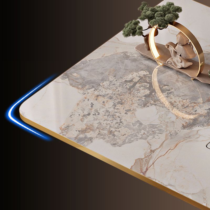 Light Luxury Home Writing Table Rectangular Stainless Steel Legs Office Desk Clearhalo 'furn' 'furn_office_desk' 'Furniture' 'Office Desks' 'Office Furniture' 'office_desk' 1200x1200_c6e16791-bc4a-49f4-b04a-eb1b6c1c04d9