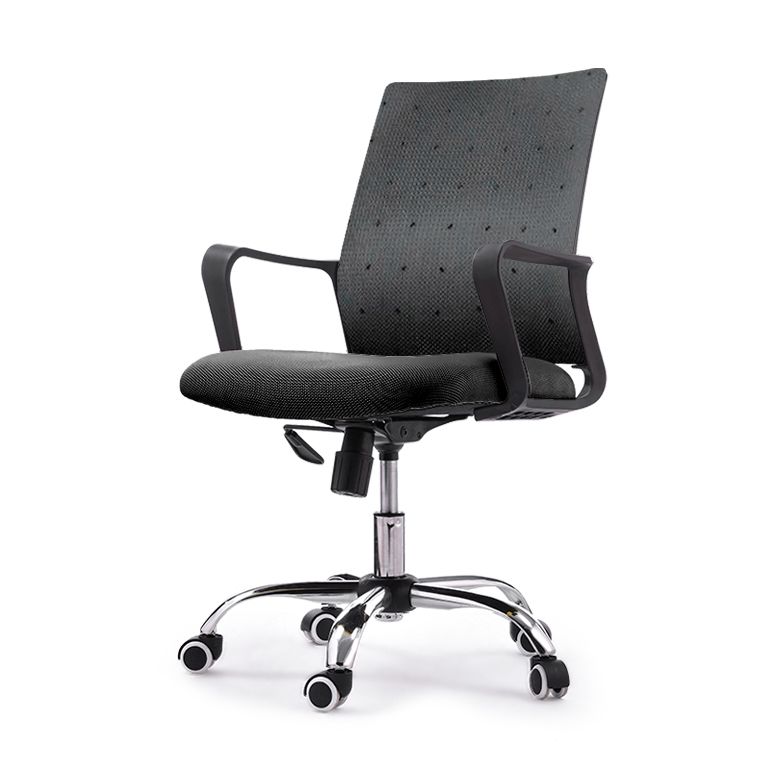 Modern Style Swivel Task Chair Tilt Mechanism Office Chair with Fixed Arms Clearhalo 'furn' 'furn_office_chair' 'Furniture' 'Office Chairs' 'Office Furniture' 'office_chair' 1200x1200_c6e1ac4f-a120-4ce1-9eee-1a750e9e857a