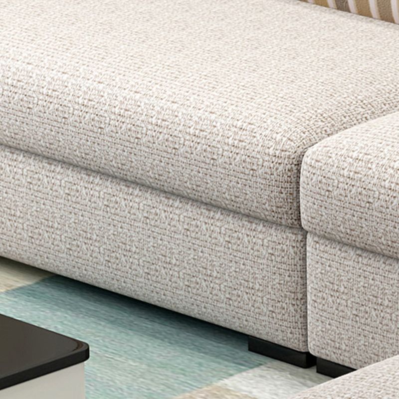 120.08"L x 70.87"W x 37.4"H Farmhouse Fabric Cushion Back Sectionals with Pillows Clearhalo 'furn' 'furn_sectionals' 'Furniture' 'furniture_sectionals' 'kitchen' 'kitchen_sectionals' 'Living Room Furniture' 'Sectionals' 1200x1200_c6e26d7a-cf51-4c82-b3b5-c0c64ecb05a0