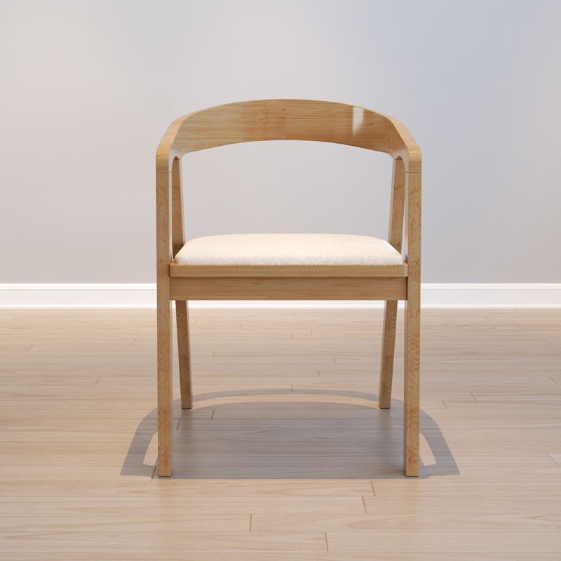 Zeitgenössischer Esszimmer Massives Holz offener Rückseite Esstuhl