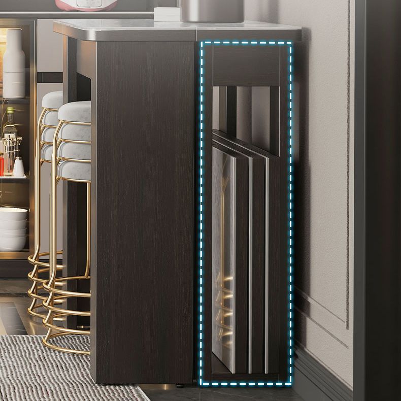 5/7/9 PCs tavolo da dinette a forma di rettangolo contemporaneo con sedia senza braccia