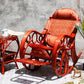 Silla mecedora tradicional rattan backrest backrest cilindro de reposabrazos incorporado