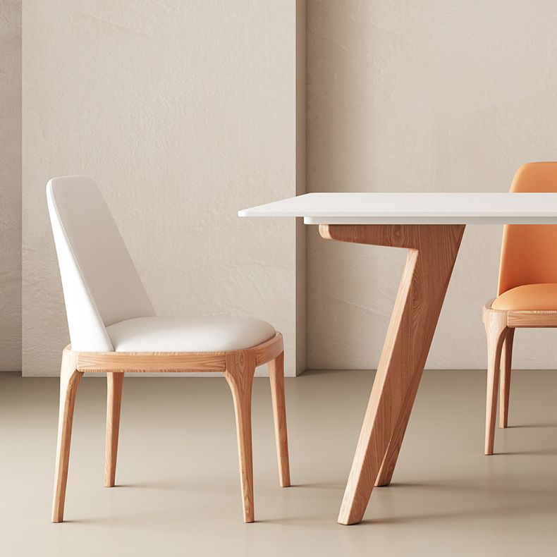 Juego de comedor moderno con sillas de cuero 1/4/5 piezas de comedor