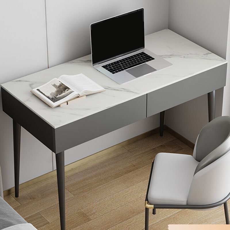 Scrivania contemporanea da ufficio antico scrivania per computer con 2 cassetti